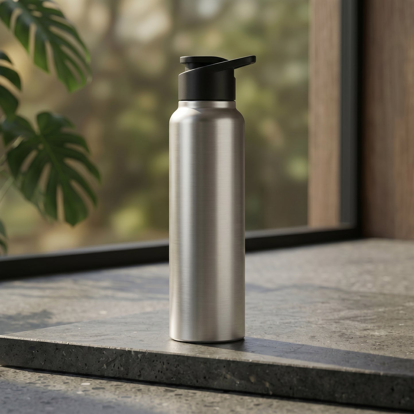 Home Lane Stainless Steel Water Bottle 1 Litre – 304 Grade Leakproof Bottle (Silver, Pack of 1)