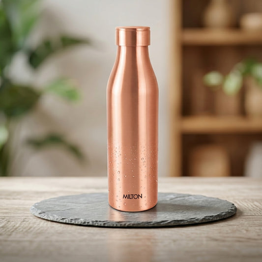 Milton Charge 1000 Pure Copper Water Bottle 850ml | Leak Proof BPA Free Copper Bottle for Home, Office & Gym