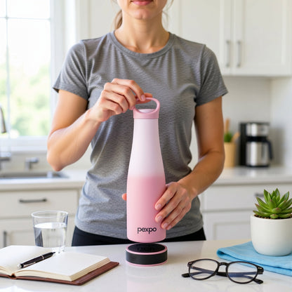 pexpo Morocco 24 Hrs Hot & Cold Stainless Steel Water Bottle Vacuum Insulated 600 ml Steel Flask (Pack of 1, Pink