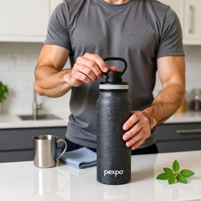Pexpo Austin Stainless Steel Vacuum Insulated Water Bottle 740ml – SS304 Leakproof Flask with Sipper Cap