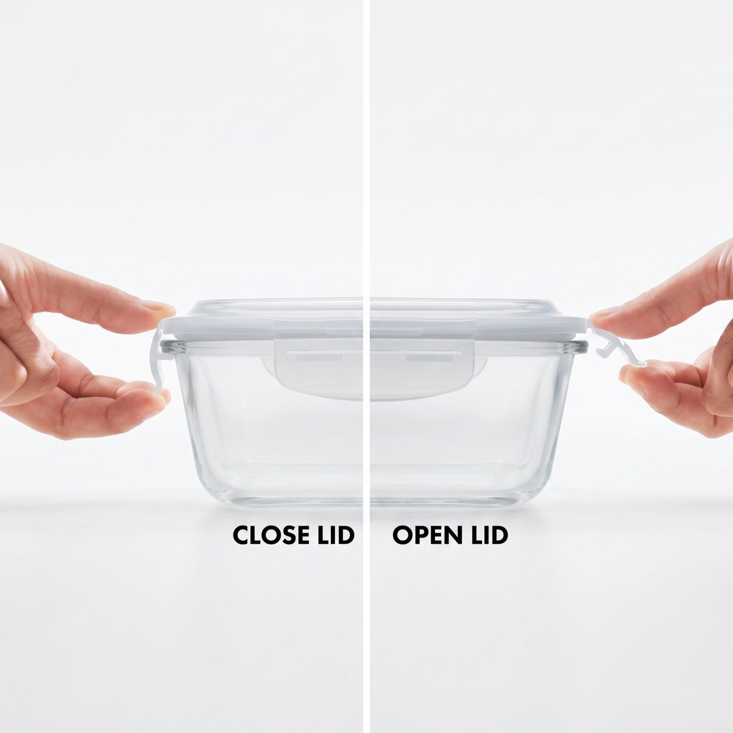BOROSIL  3 Pc (320 ml x 2 + 240ml x 1 ), Office Tiifin 3 Containers Glass Office Lunch Box (880 ml)