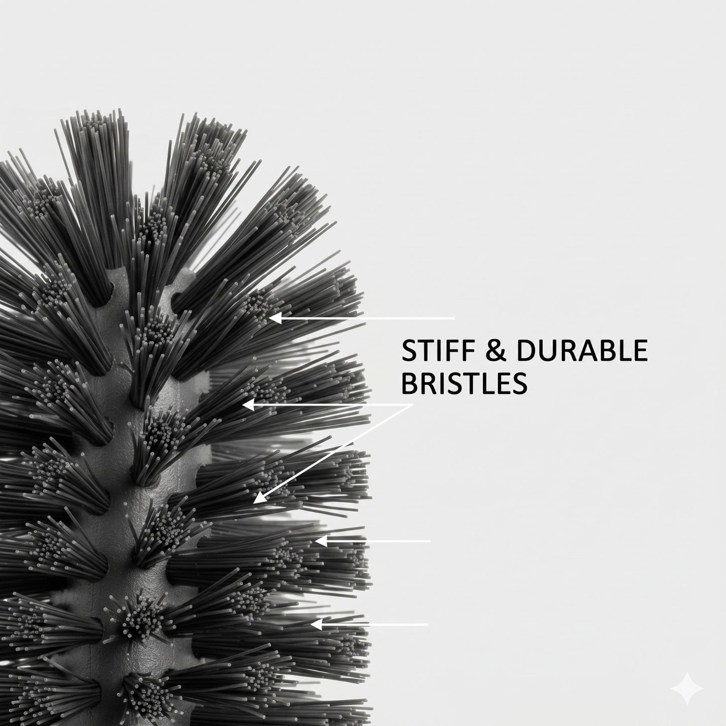 Double-Sided Flexible Toilet Brush – Hockey Design Bathroom Cleaning Brush Multicolour)