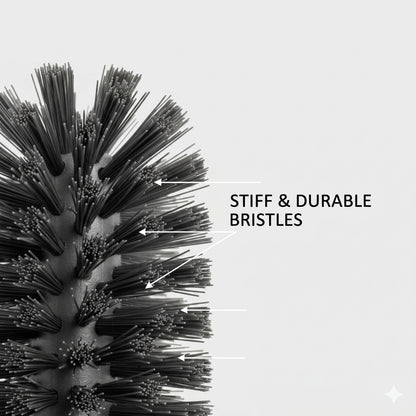 Double-Sided Flexible Toilet Brush – Hockey Design Bathroom Cleaning Brush Multicolour)