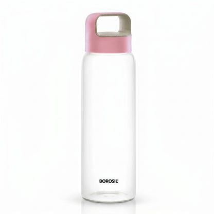 BOROSIL Crysto 750 ml Glass Water Bottle with Leak Proof Lid (Clear)