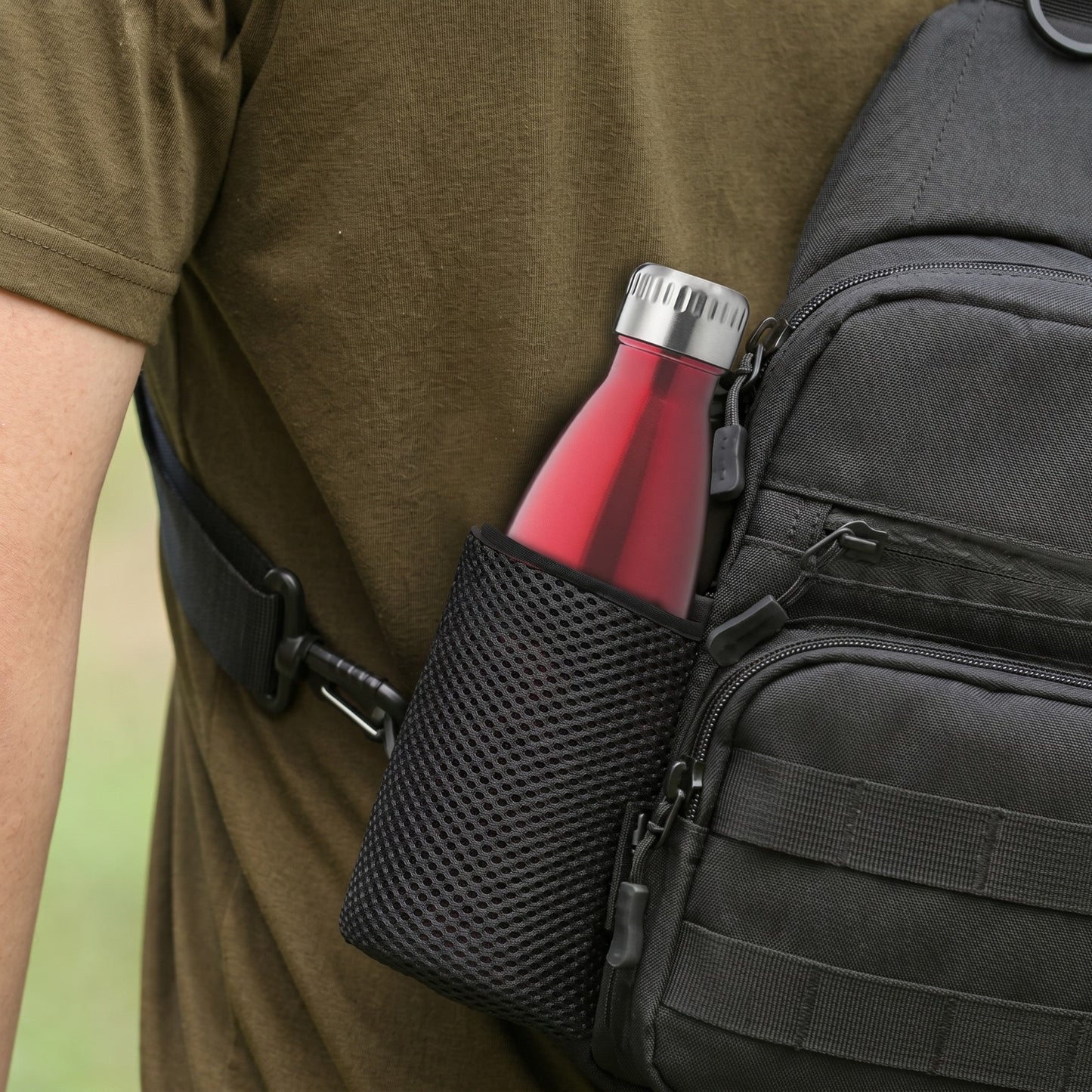 BOROSIL Hydra Bolt Insulated Stainless Steel Water Bottle 1 Litre (Red)