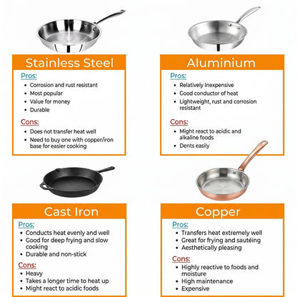 BERGNER Tripro Triply Stainless Steel 7 Piece Cookware Set with Induction Bottom & Lids (Steel)