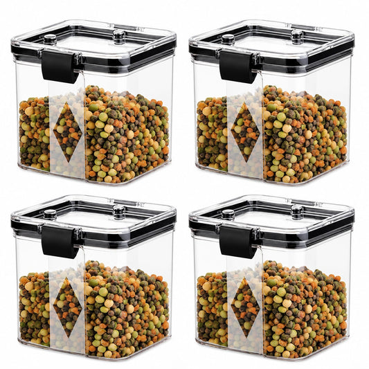 Airtight Kitchen Storage Containers Set 700ml (Pack of 4) – BPA Free Lock & Lock Plastic Grocery Containers