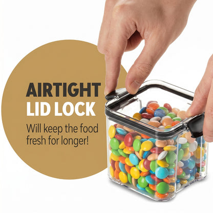 Airtight Kitchen Storage Containers Set 700ml (Pack of 4) – BPA Free Lock & Lock Plastic Grocery Containers