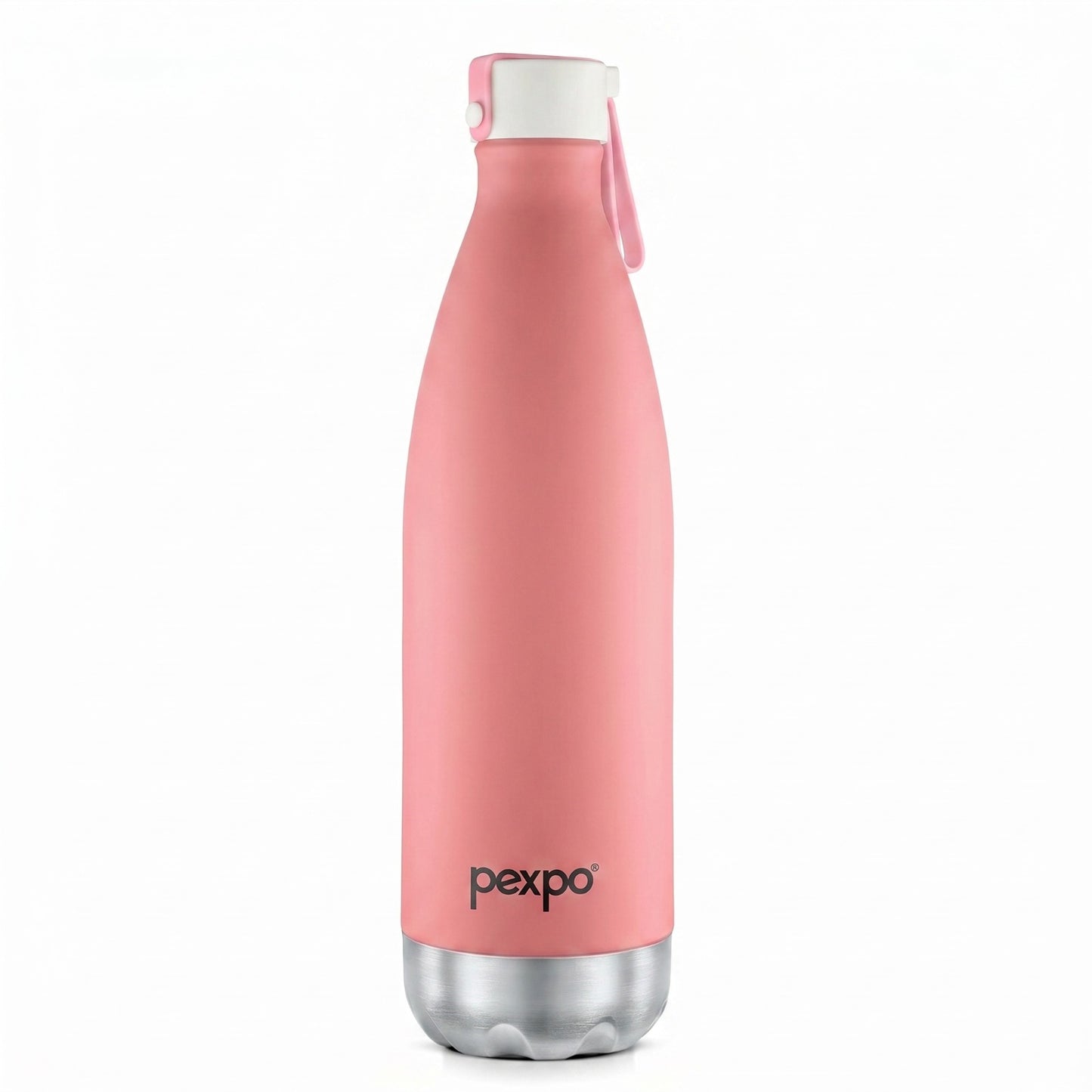 Pexpo Espresso Stainless Steel Water Bottle 980ml – 24 Hrs Hot & Cold Vacuum Insulated Flask | Leakproof (Pink)
